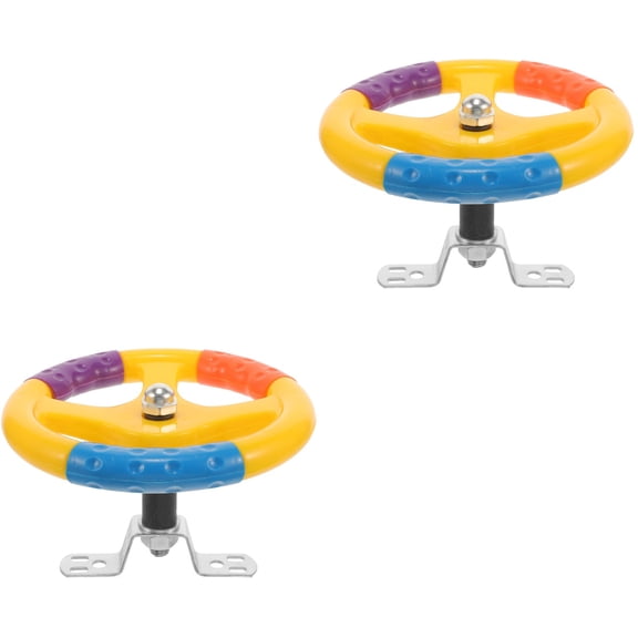 HOMEMAXS 2pcs Rocking Car Steering Wheel Swing Car Wheel Children Swing Car Plaything Wheel