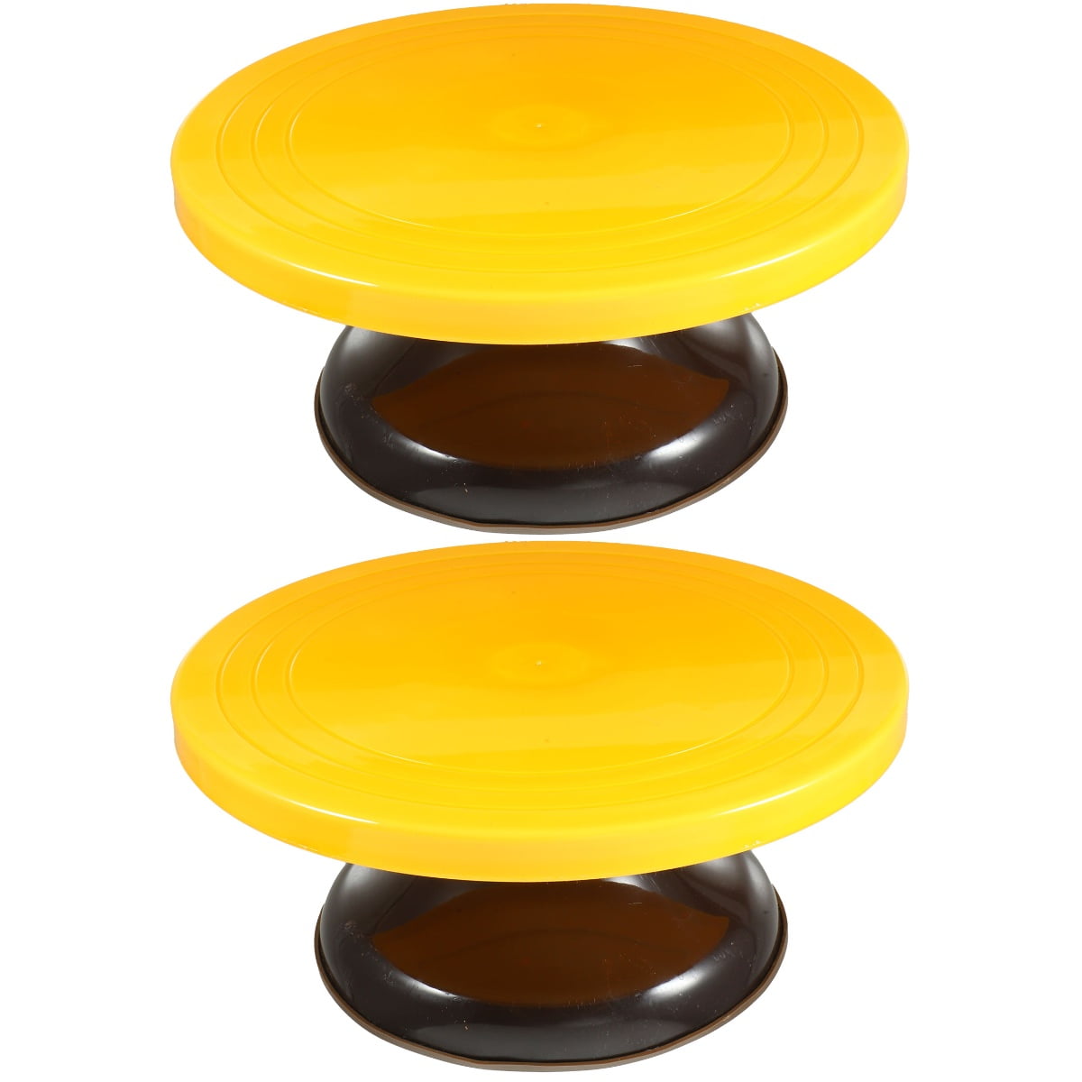 HOMEMAXS 2pcs Rotating Cake Stand Revolving Cake Platform Turntable ...