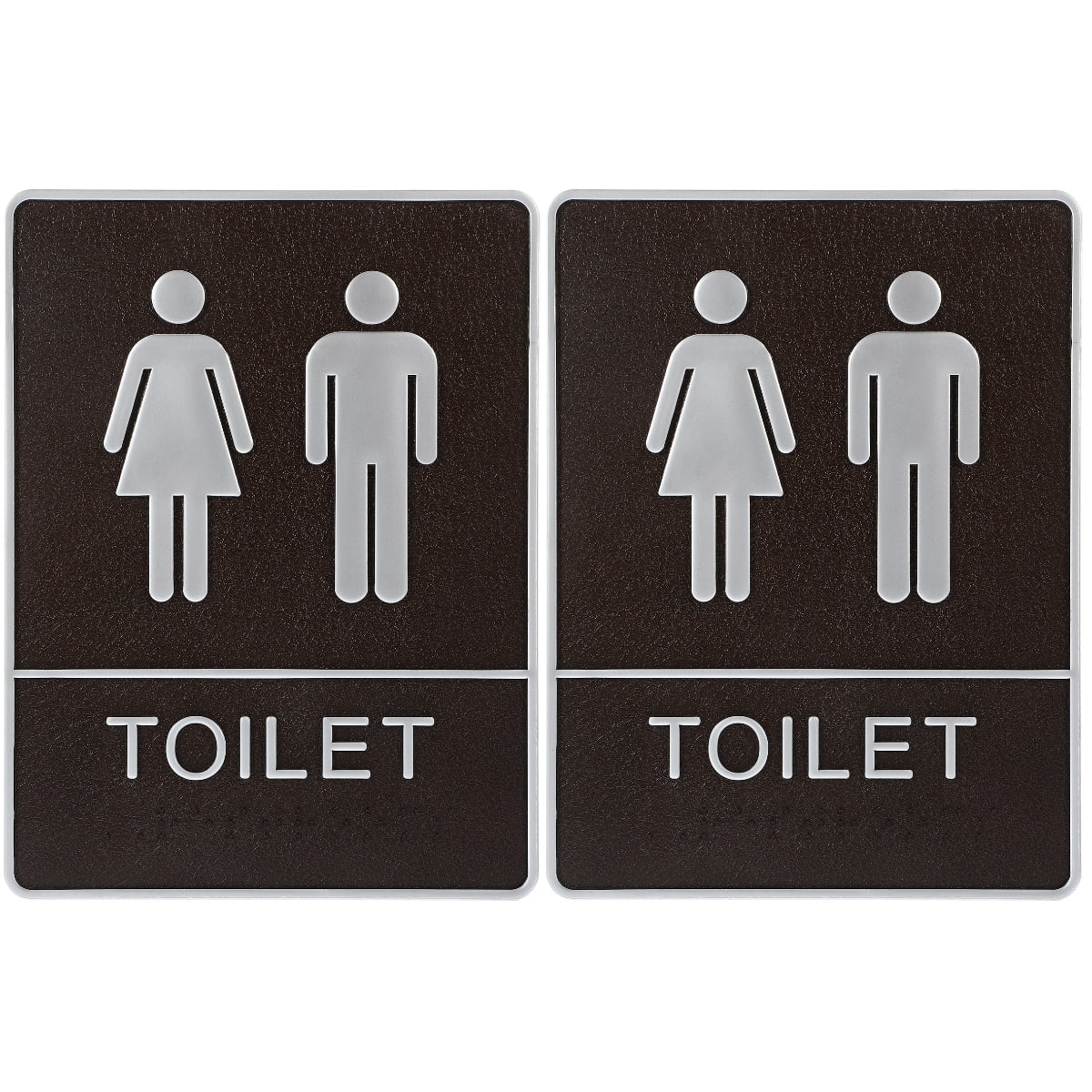 2pcs Self-adhesive Bathroom Sign Restroom Door Sign Men Women Restroom ...