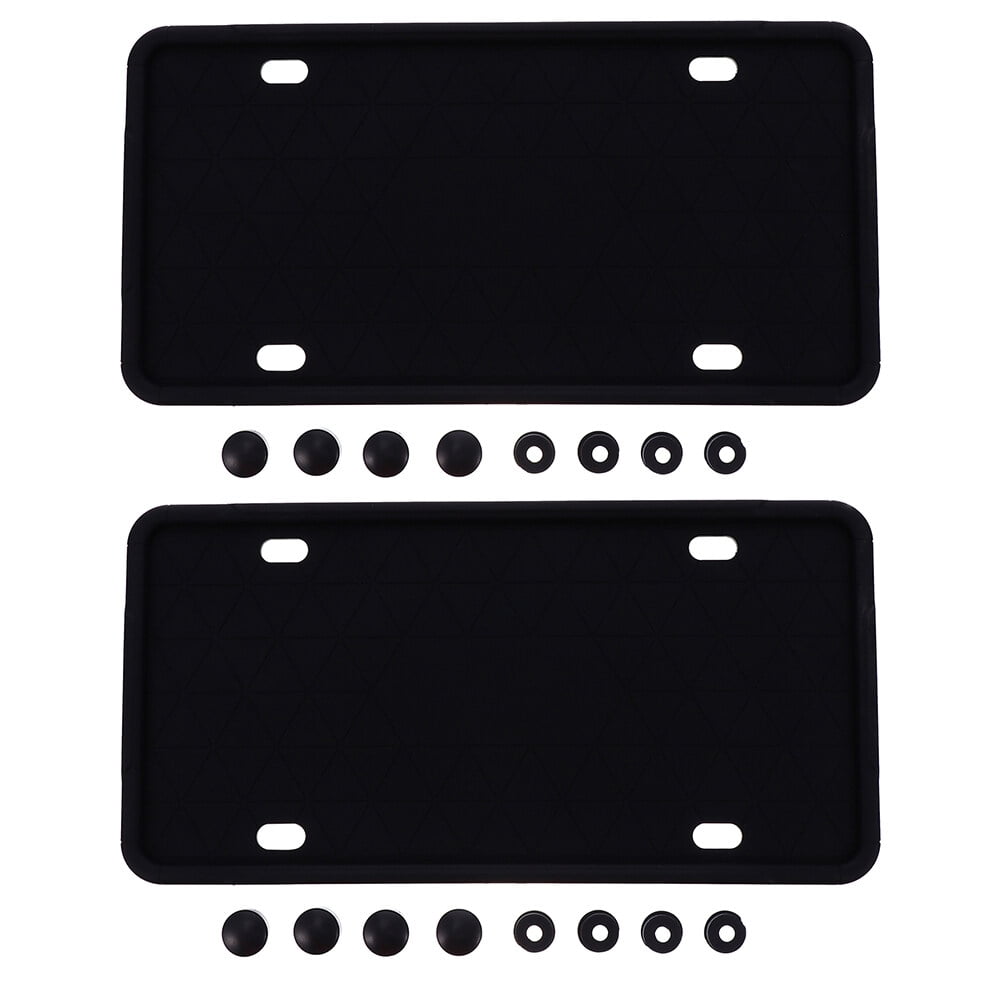 HOMEMAXS 2pcs Silicone License Plate Frames Weather-Proof Car License ...