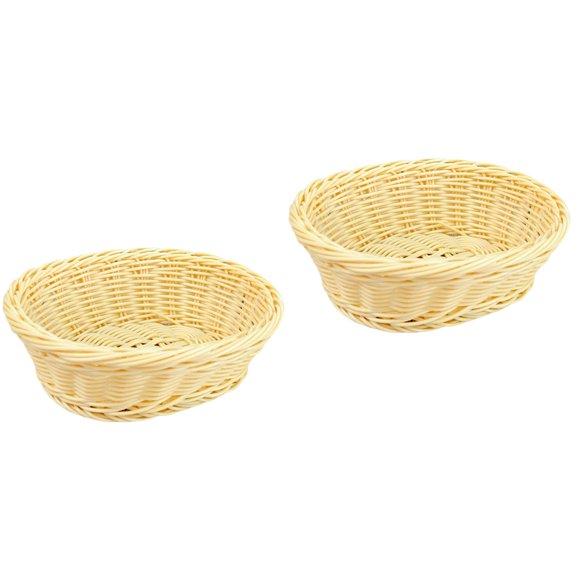 HOMEMAXS 2pcs Snack Storage Basket Decorative Storage Holder Organizing Basket Handmade Basket