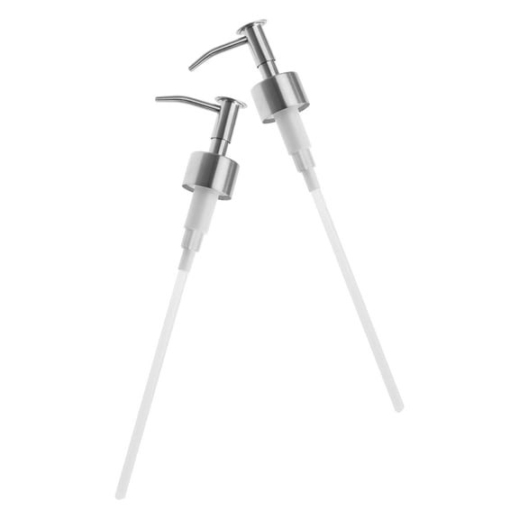 HOMEMAXS 2-Pack Stainless Steel Soap and Lotion Pump Replacement for Kitchen and Bathroom Dispenser