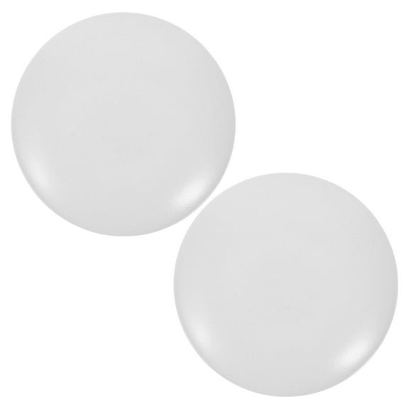 BEADCEST 2-Pack Stainless Steel Handrail End Caps for Wood and PVC Stair Railings, White Finish