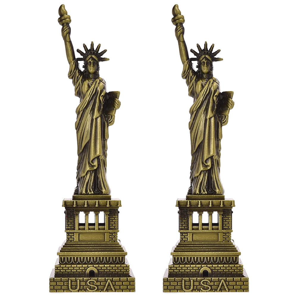 Homemaxs 2pcs Statue of Liberty Desktop Decoration Garden