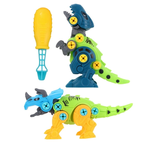 HOMEMAXS 2pcs Take Apart Dinosaur Toy DIY Assembly Screw Toy Dinosaur Educational Playing