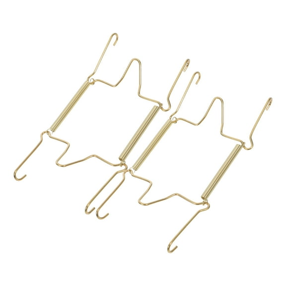 BEADCEST 2Pcs Metal Spring Plate Wall Holders Golden Finish for Strong Loadbearing and Easy Installation