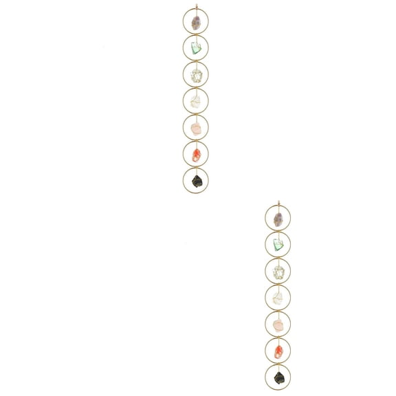 HOMEMAXS 2pcs Wall Hanging Stone Pendant Vintage Wall Pendant Living Room Colorful Stone Pendant