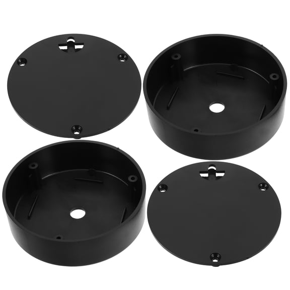 TABLZONE Quartz Clock Case Black 2Pcs 3.35X3.35X0.94 Inch Wall Clocks with High Torque Movement