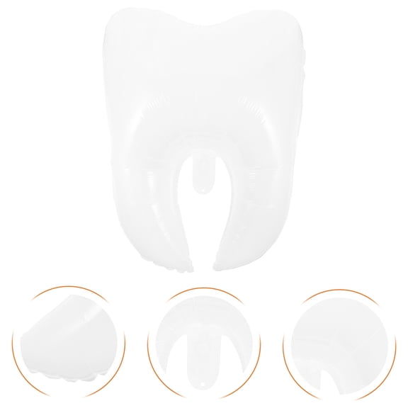 HOMEMAXS 2pcs White Tooth Balloons for Dentist Graduation Party Decorations Dental Student Theme Party Tooth Clinic Decoration