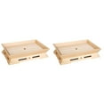 thumbnail image 1 of HOMEMAXS 2pcs Wood Serving Tray Wood Platter Sushi Bread Cake Dessert Tea Fruit Appetizers Plate Japanese Board for Coffee Table Party Home Restaurant, 1 of 8
