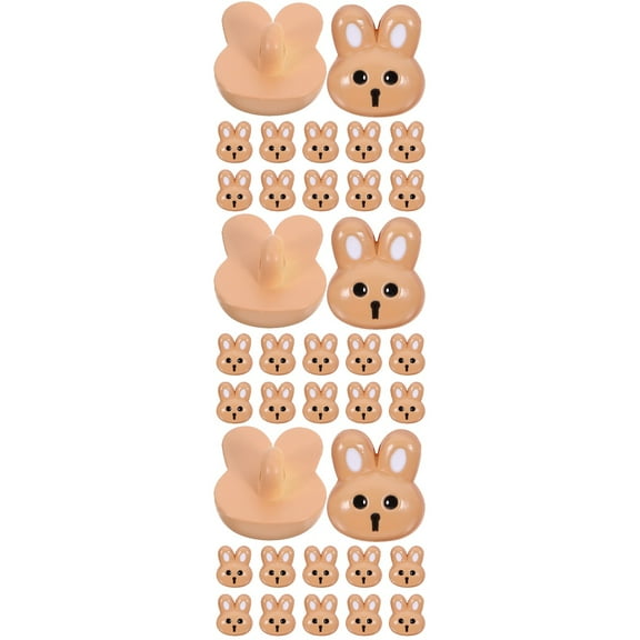 3 Count Animal Baby Buttons Round Craft Decor Rabbit Miss
