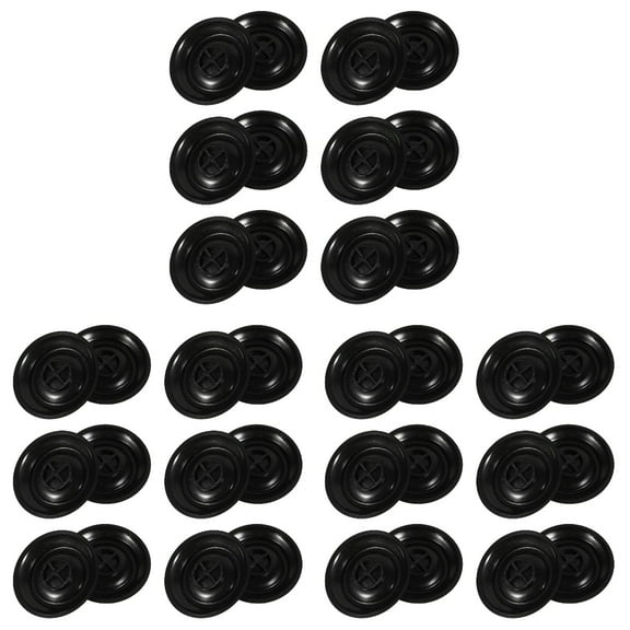 HOMEMAXS 3 Count Floor Mat Covers Protector Castor Wheels Foot Pads Piano Black