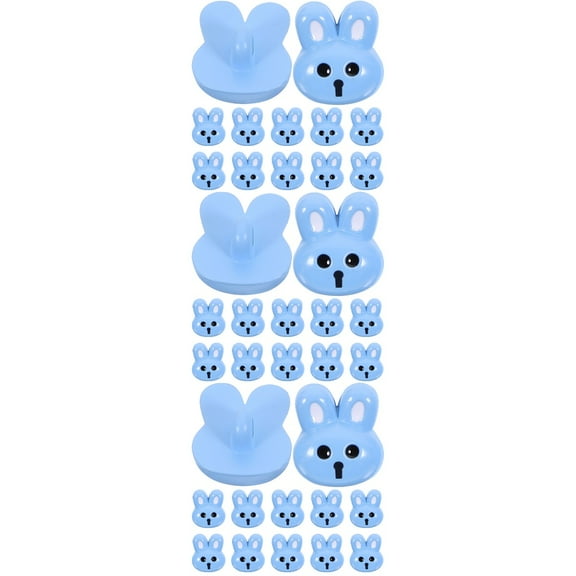 3 PCS Jean Buttons Rabbit Buttons Baby Child 1.70X1.50X1.00CM Blue