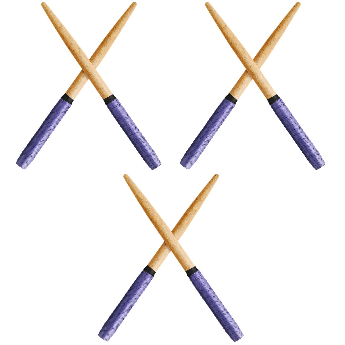 HOMEMAXS 3 Pairs Drumsticks Portable Drum Sticks Lightweight Sticks for Drum