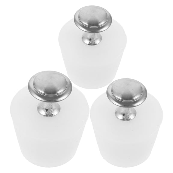Minkissy 3Pcs Shower Plug for Drain Waterproof Silicone Drain Cover White for Homeowners