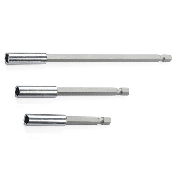 3 Pcs Bit Extensions Quick Release Heavy Duty Screwdriver Extension Bit Holder 75mm 100mm 150mm