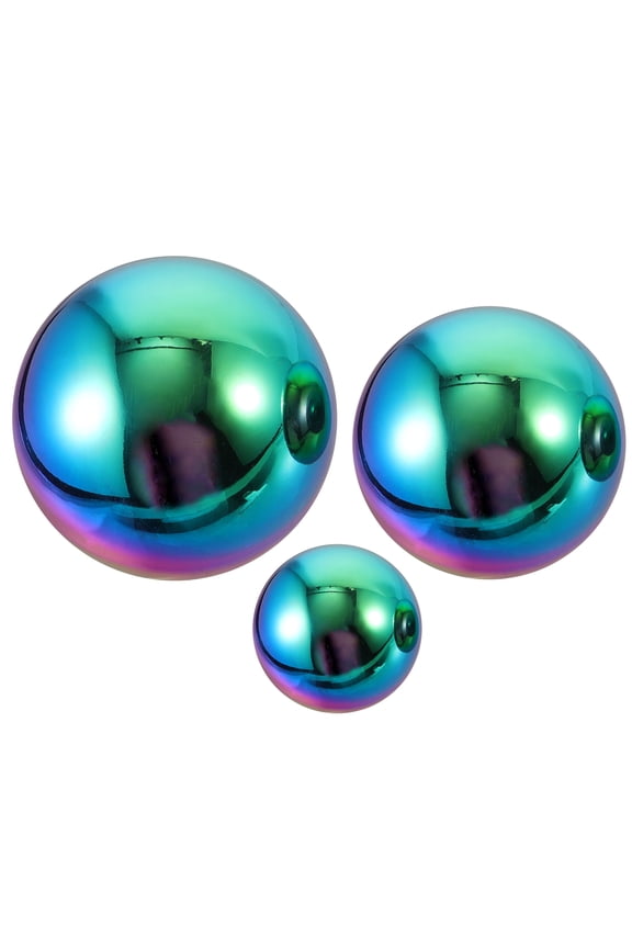 3 Pcs Bright Golf Balls Inflatable Stainless Steel