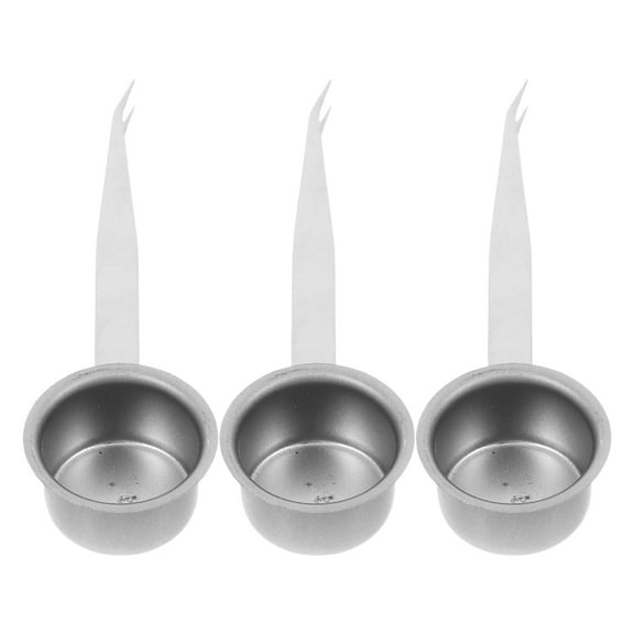 HOMEMAXS 3 Pcs Candle Wick Snuffer Vintage Foam Support Decor Heart-shaped Silver