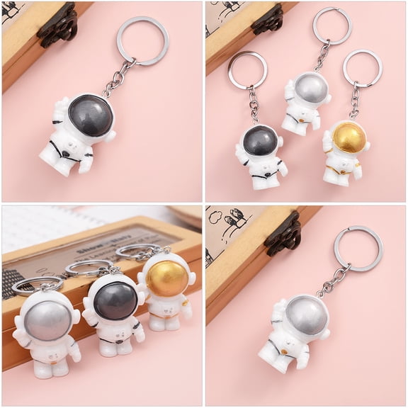 HOMEMAXS  3 Pcs Cartoon Key Chain Astronaut Keychain Fine Workmanship Exquisite Travel