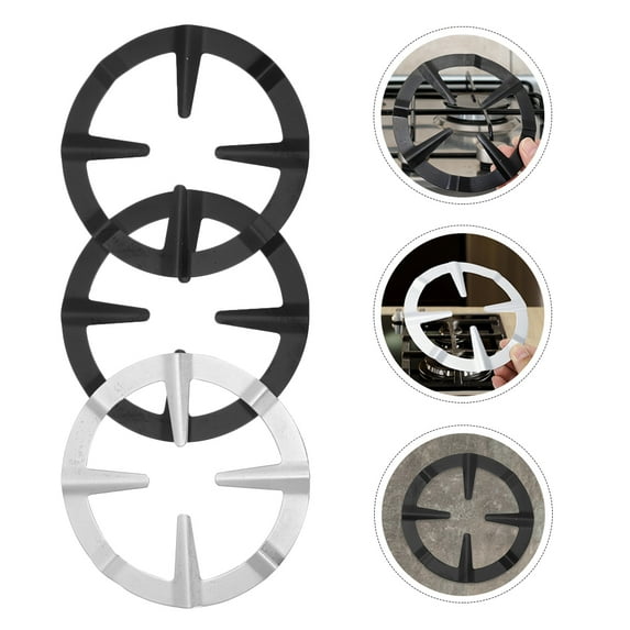 HOMEMAXS 3 Pcs Coffee Pot Stand Indoor Wok Accessories Gas Stove Ring
