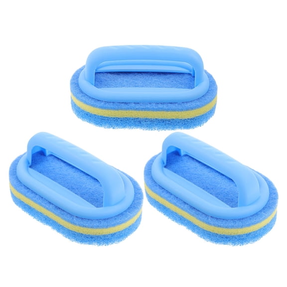 3pcs Kitchen Sponge Brush Multi Use Handheld with Handle Design