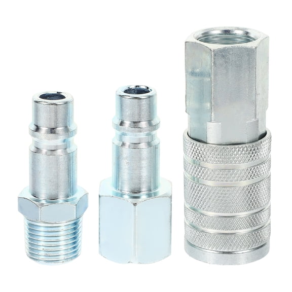 HOMEMAXS 3 Pcs Connection Barb Quick Connector 7.80X3.00X3.00CM Silver
