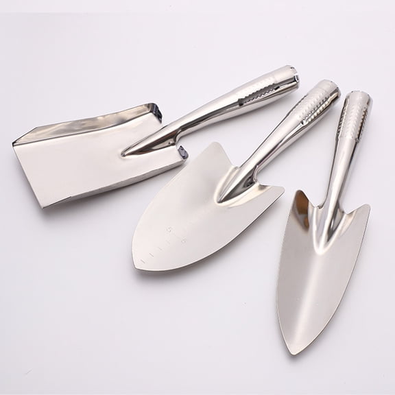 HOMEMAXS  3 Pcs Cultivation Tool Small Garden Shovel Weeding Gardening Silver