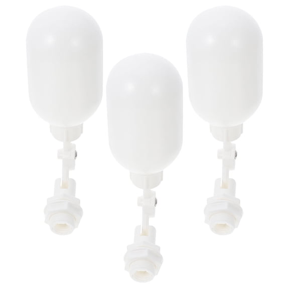 3 Pcs Fill Water Valves Mini Plastic Floating Controller Tank White