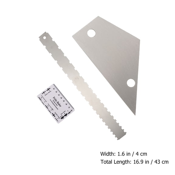 3 Pcs Frets Guitar Measuring Tool Fret Work Tool 43x4x0.3cm Silver