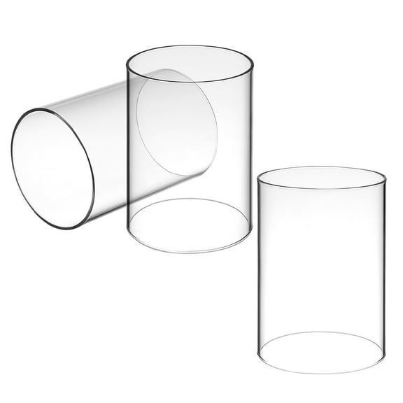 3 Pcs Glass Candle Lampshade Suit Nutcracker Candles Transparent