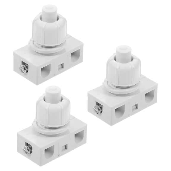 HOMEMAXS  3 Pcs Household Push Button Press Dimmer Switch Black Light