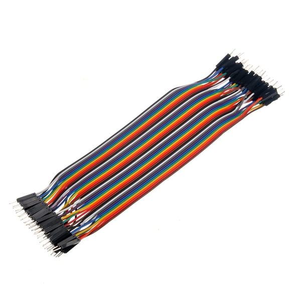 BEADCEST Multicolored Copper Breadboard Jumper Wires Set, 3 Pieces for Electronics Prototyping and Projects
