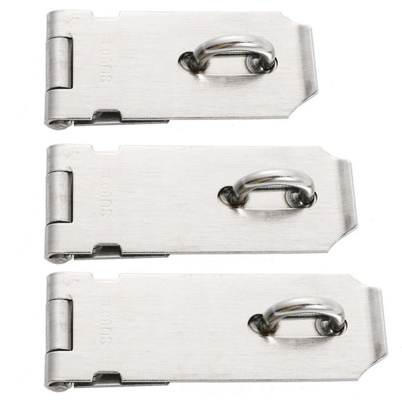 Stainless Steel Door Latch Buckle Lock Accessories for Locking Use Durable Smooth Silver 3pcs 3inch