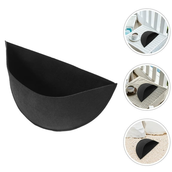 3 Pcs Rectangle Fabric Planter Basket Liner Strawberry Flower Pot Lining Black