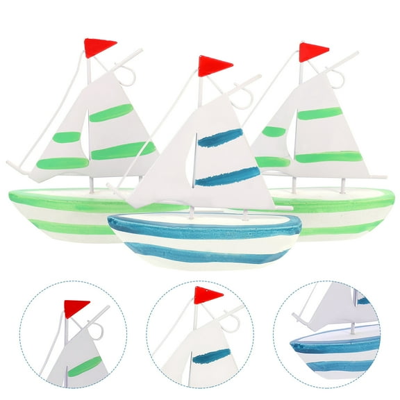 MOKKHNB Beach Theme Decor Iron Home Decor 3Pcs 1.6X3.9X4.3In