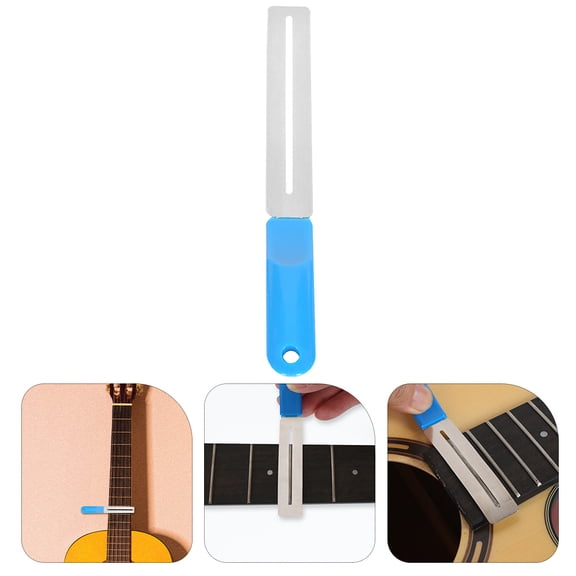 HOMEMAXS 3 Pcs Stainless Steel Guitar Fret Polishing Tool Fretboard Protector Fingerboard Fret Guards Guitar Repairing Maintenance Kit