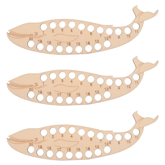 HOMEMAXS 3 Pcs Whale Shape Sewing Thread Winding Plate Wooden Sewing Thread Board Sewing Tool