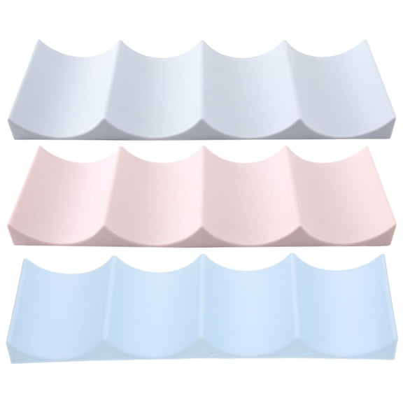 WEUVEB Bottle Rack Organizer Cream White 3Pcs 11.5X3.9in Homeowners Kitchen Use
