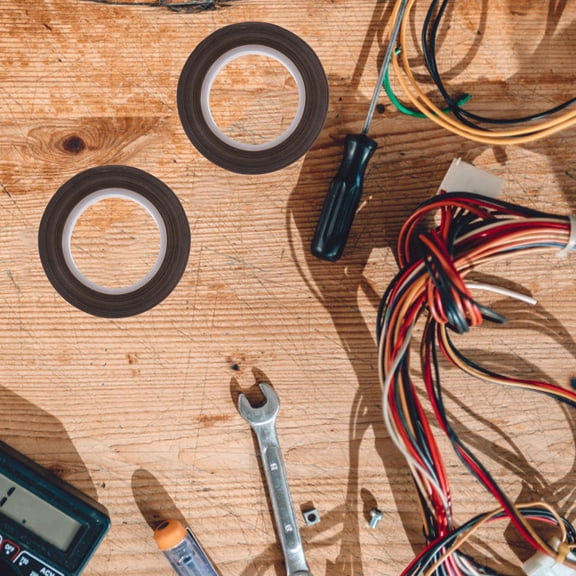 HOMEMAXS  3 Rolls Electrician Tape Universal Electrical Heavy Fiberglass High Light Brown