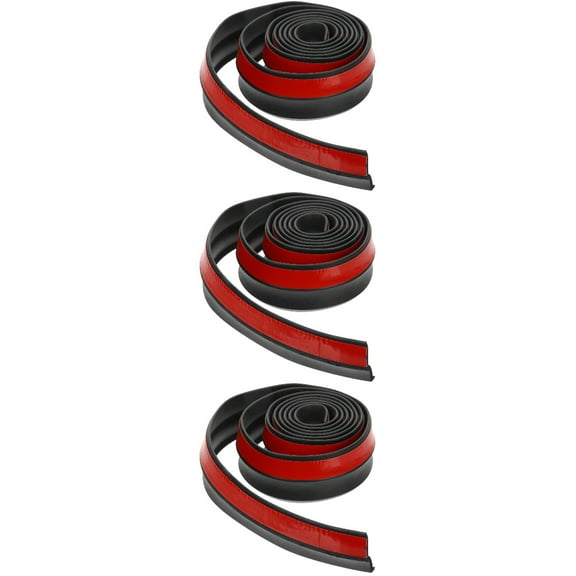 HOMEMAXS 3 Rolls Flooring Rubber Strip Self Adhesive Rubber Roll Rubber Seal Strip for DIY Crafts