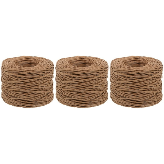HOMEMAXS 3 Rolls of Binding Paper Twine Gift Twine Binding Rope Gift Wrapping Twine Paper Rope