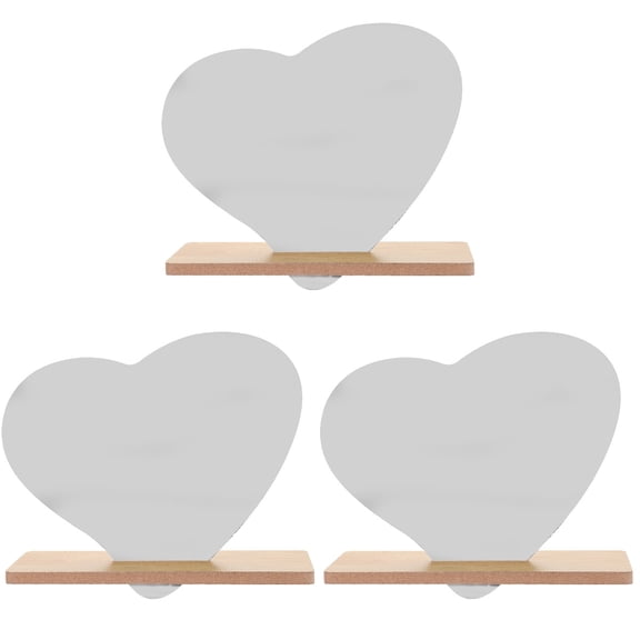 IFANLANDOR 3 Sets Irregular Shape Acrylic Mirror No Distortion Practical Convenient For Bedroom Dormitory Entrance Workspace