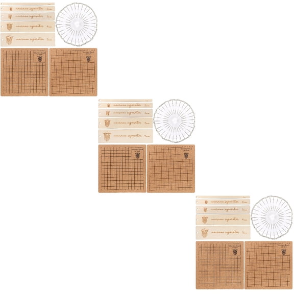 OULII  Assorted Color Macrame Kit for Braiding Projects Durable Cork Material Wide Application 3Sets