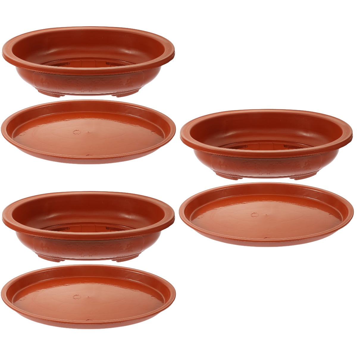 HOMEMAXS 3 Sets  Garden Plastic Planter Large-capacity Household Bonsai Pot Oval Gardening Bonsai Container