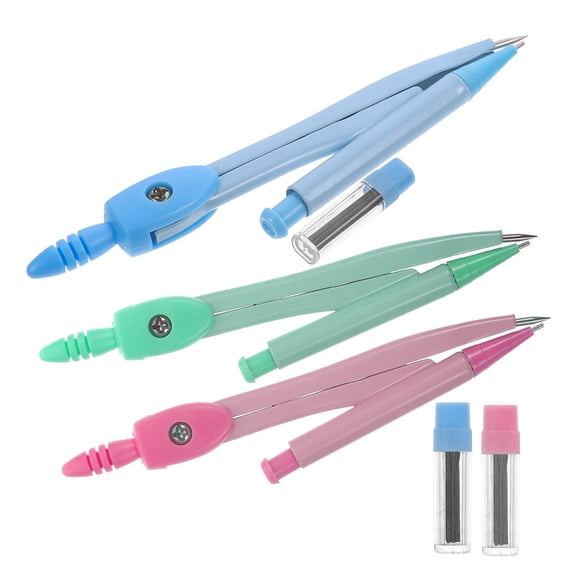 HOMEMAXS 3 Sets Geometry Compasses Geometry Drawing Tools Portable Compasses Circle Drawing Tools