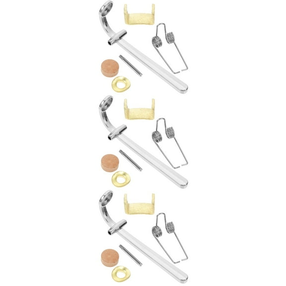STRANDCHIC Trombone Drain Valves with Corks, Replacement Parts for Trumpet and Brass Instruments, 3 Sets for Maintenance
