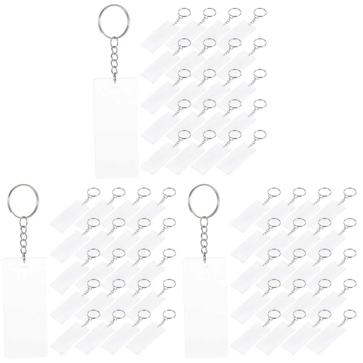 HOMEMAXS 3 Sets of Acrylic Key Chains Blanks Place Cards Acrylic Blank ...