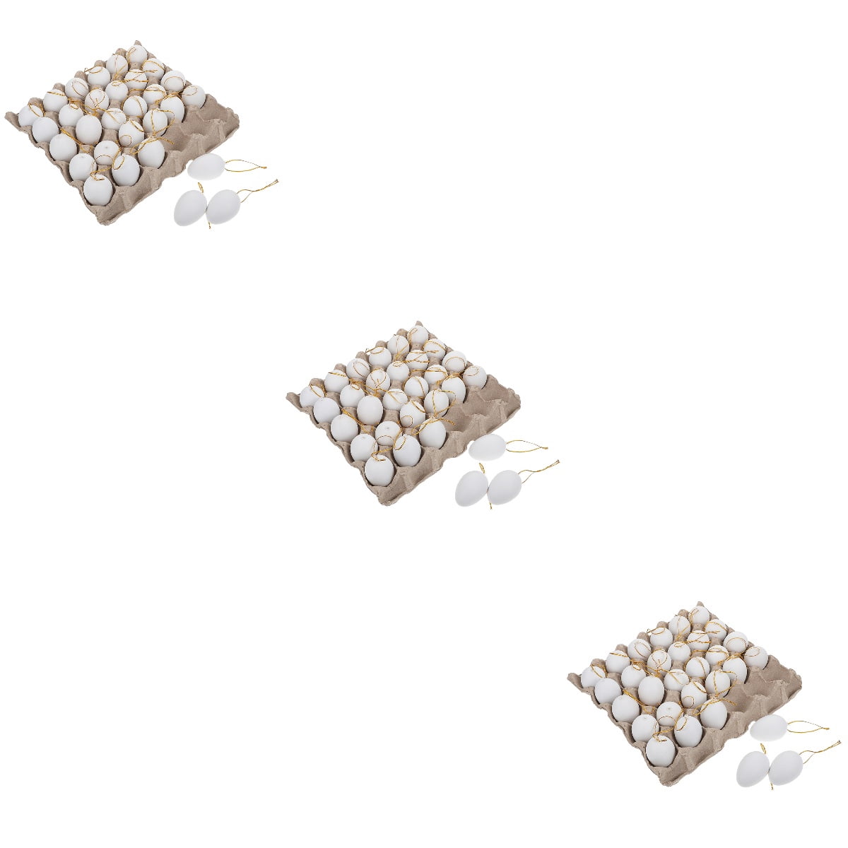 HOMEMAXS 3 Sets  of Unfinished Eggs DIY Easter Eggs Blank Eggs Graffiti Blank Eggs Simulated Easter Eggs Pendants