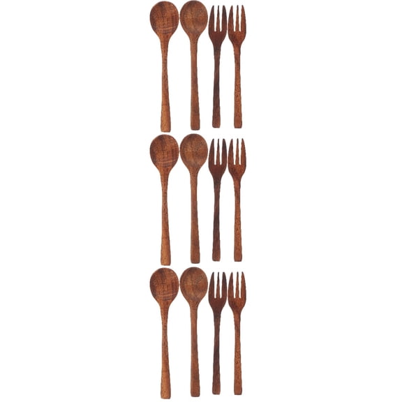 WEUVEB  Multi-Function Wooden Forks and Spoons for Home Use 3Sets