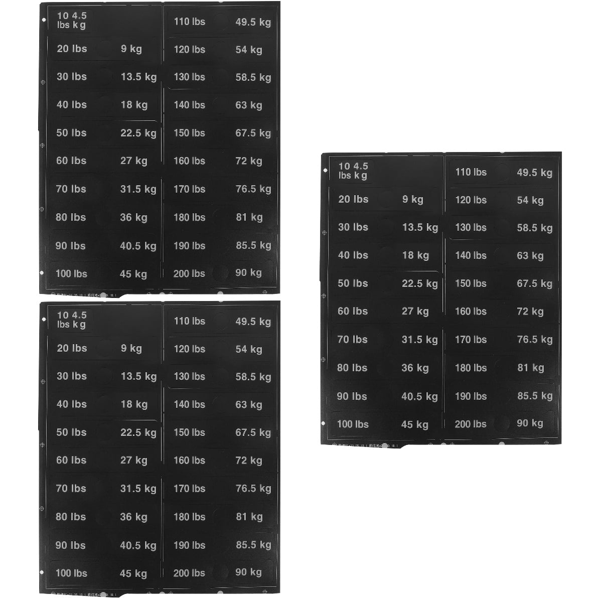 HOMEMAXS 3 Sheets of Weight Tags Gym Sticky Labels Stickers Self ...